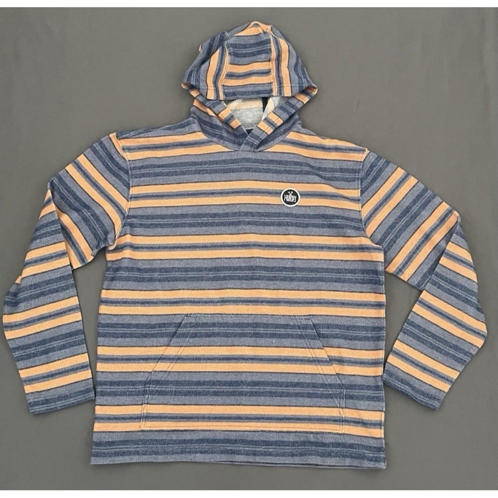 Hurley Men's Stripe Modern Surf Poncho Hoodie Long Sleeve Men's Size M Medium